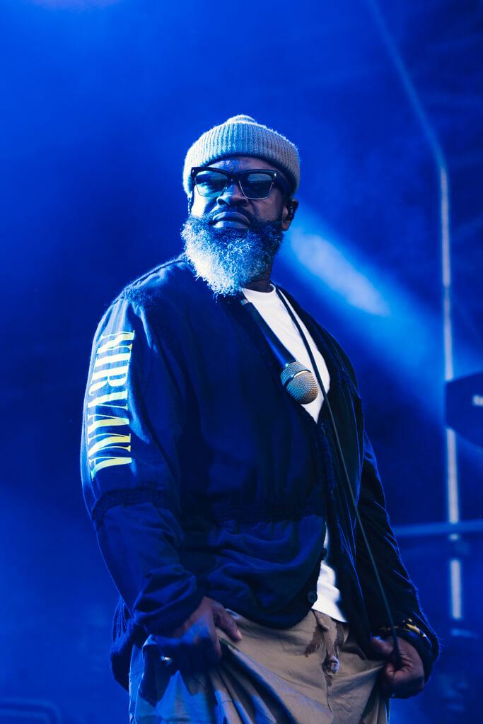 Black Thought of the band The Roots performing at Love Supreme 2025 - photo by Paul Bogle